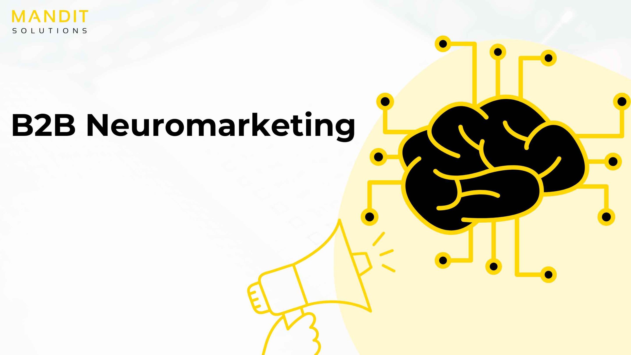 Marketing sign with neurons of brain